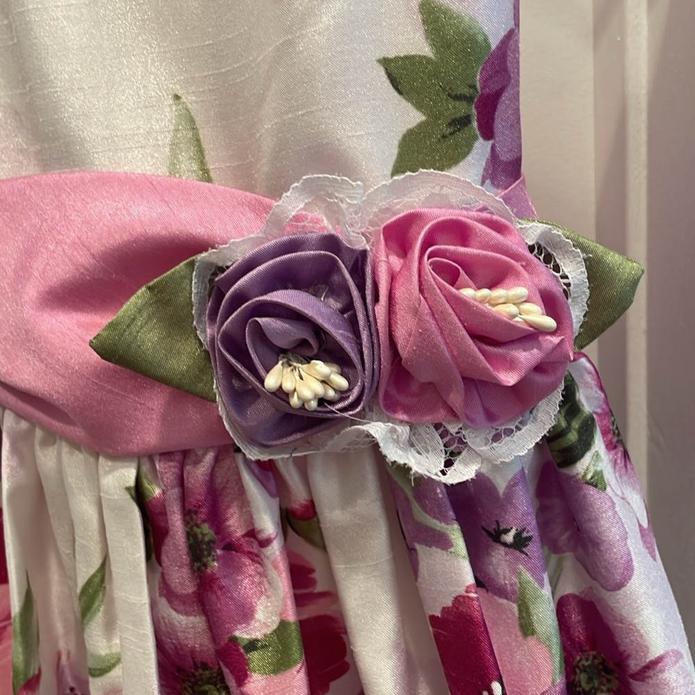 Floral Formal Kids Dress - Picture 2 of 3